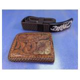 (2) Assorted Wallet & Belt
