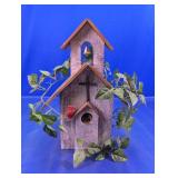 (1) Wooden Church Style Birdhouse