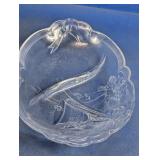 (1) Clear Glass Cornucopia Plate