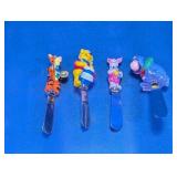 (4) Disney Winnie the Pooh Spreader Utensils