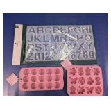 (3)Alphabet & Floral Silicone Craft Mold Set