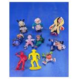 (10)Vintage Character & Novelty Toy Figure Lot