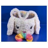 Bunny Easter Basket & Rainbow Plastic Slinky Toy