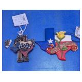 (2) Texas Christmas Ornament Decorations