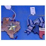 (2) Texas Theme Christmas Ornaments