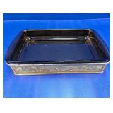 Pyrex Fireside Casserole w/Fruit Motif Tin