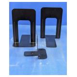 (3) Black Metal Bookends