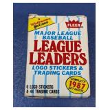 1987 Fleer League Leaders Baseball Cards & Logo