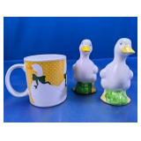 (3)Goose Mug & Salt and Pepper Shakers