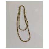 Classic Gold-Tone Twisted Rope Chain Necklace