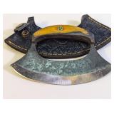 Handmade Ulu Style Herb Cleaver with Sheath