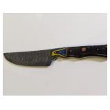Damascus Steel Fixed Blade Knife with Mosaic Pin