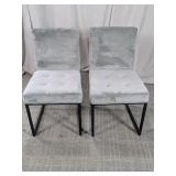 (2)Kinwai USA Velvet Dining Chairs Duo