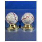 Signed Baseball Display Lot