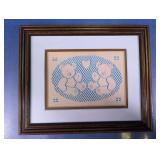 (1) Framed Vintage Needlepoint Wall Art