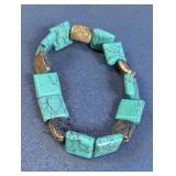 Turquoise Style Beaded Stretch Bracelet