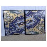 Framed Abstract Canvas Wall Art Set