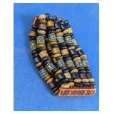 Multi-Strand Wood and Metal Beaded Cuff Bracelet