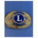 Lions International Vintage Oval Belt Buckle