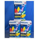(3) Philips 25-Count LED Multi C9 Christmas Lights