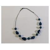Blue Illusion Multi-Strand Beaded Necklace