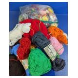 Assorted Yarn Skeins & Craft Yarn Lot