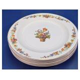 (6) Crescent China Dinner Plates