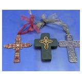(3) Decorative Cross Wall Ornaments
