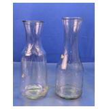 (2)Vintage Paul Masson & Glass Wine Carafe Duo