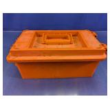 Orange Heavy-Duty Dry Box with Latch and Handle