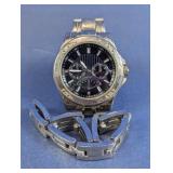 Metal Wristwatch with Multi Dial Display