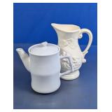 (2) Classic Ceramics Pitcher & Teapot