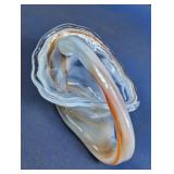 (1) Art Glass Hand Blown Basket