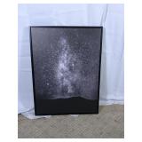 Framed Black & White Galaxy Wall Art Print