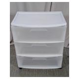 Sterilite Wide 3-Drawer Plastic Storage Cart
