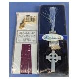 (2)Religious Bookmark & Gold-Plated Bookclip