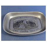 Metal "Our Daily Bread" Oval Tray Dish