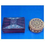 (2) Russian Decorative Trinket Boxes