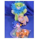 (4) Assorted Plush Toys Amuse & Sanrio