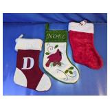 (3) Assorted Christmas Stockings
