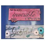(2) Decorative Wood Wall Signs