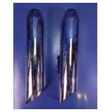 (2)Chrome Slash-Cut Slip-On Mufflers Duo