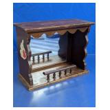 Vintage Wooden Mirrored Shadow Box Display