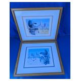 (1) Southwestern Desert Art Prints Framed