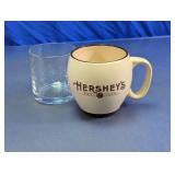 Hershey's Mug and Clear Glass Mug Set