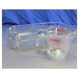 Pyrex Glass Measuring Cup and Baking Dish Lot
