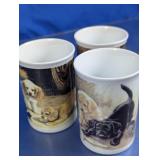 Ceramic Dog Print Coffee Mugs Set