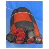 Oversized Fabric Checkers Game Set with Mesh Bag