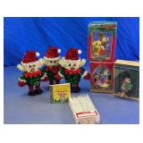 Holiday Mice and Elf Ornament Decor Lot