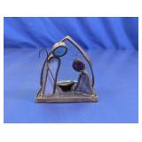 Stained Glass Nativity Scene Candle Holder